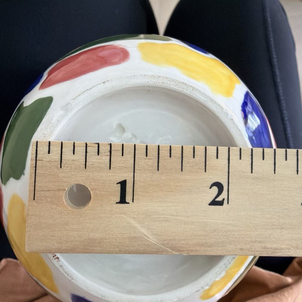 Vintage Bitossi Signed Multicolor Vase Italian Pottery 10” *Has Small Chip* - Picture 11 of 13